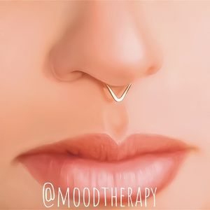 Chevron Septum Ring Triangle V Shaped Hoop